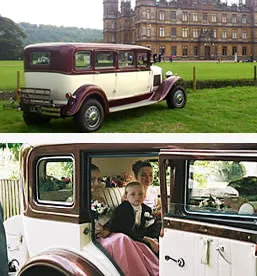 Rear three-quarter view of the Bramwith with cream-and-burgundy livery.